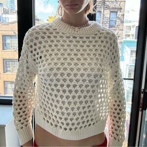 Open knit sweater